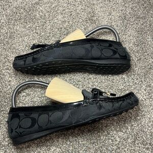 Coach Signature Black Flats